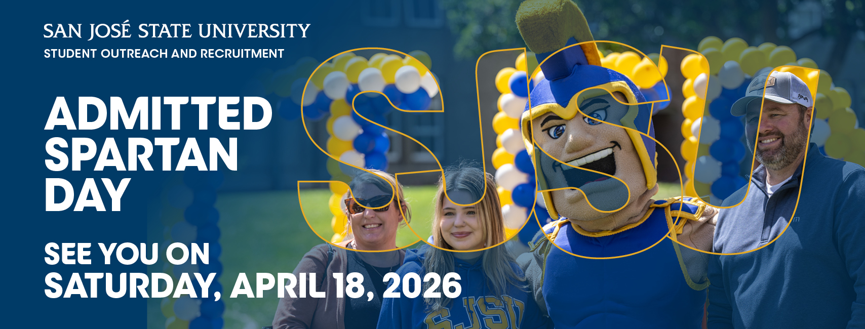 Admitted Spartan Day Banner featuring event day of Saturday, April 18, 2026