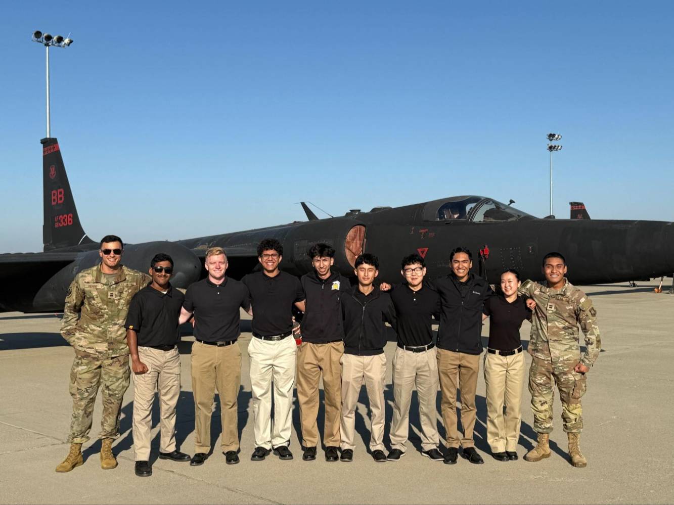 Cadets taking a picture at Warrior Challenge