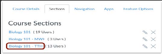 Canvas course section titles Canvas course section titles