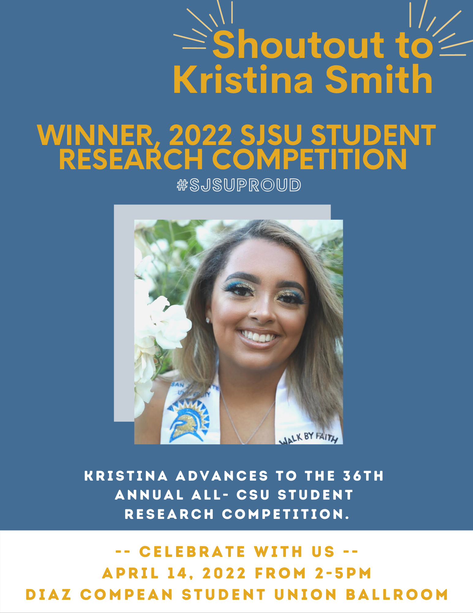 A Shoutout to Kristina Smith, 2022 Student Research Competition Winner A Shoutout to Kristina Smith, 2022 Student Research Competition Winner