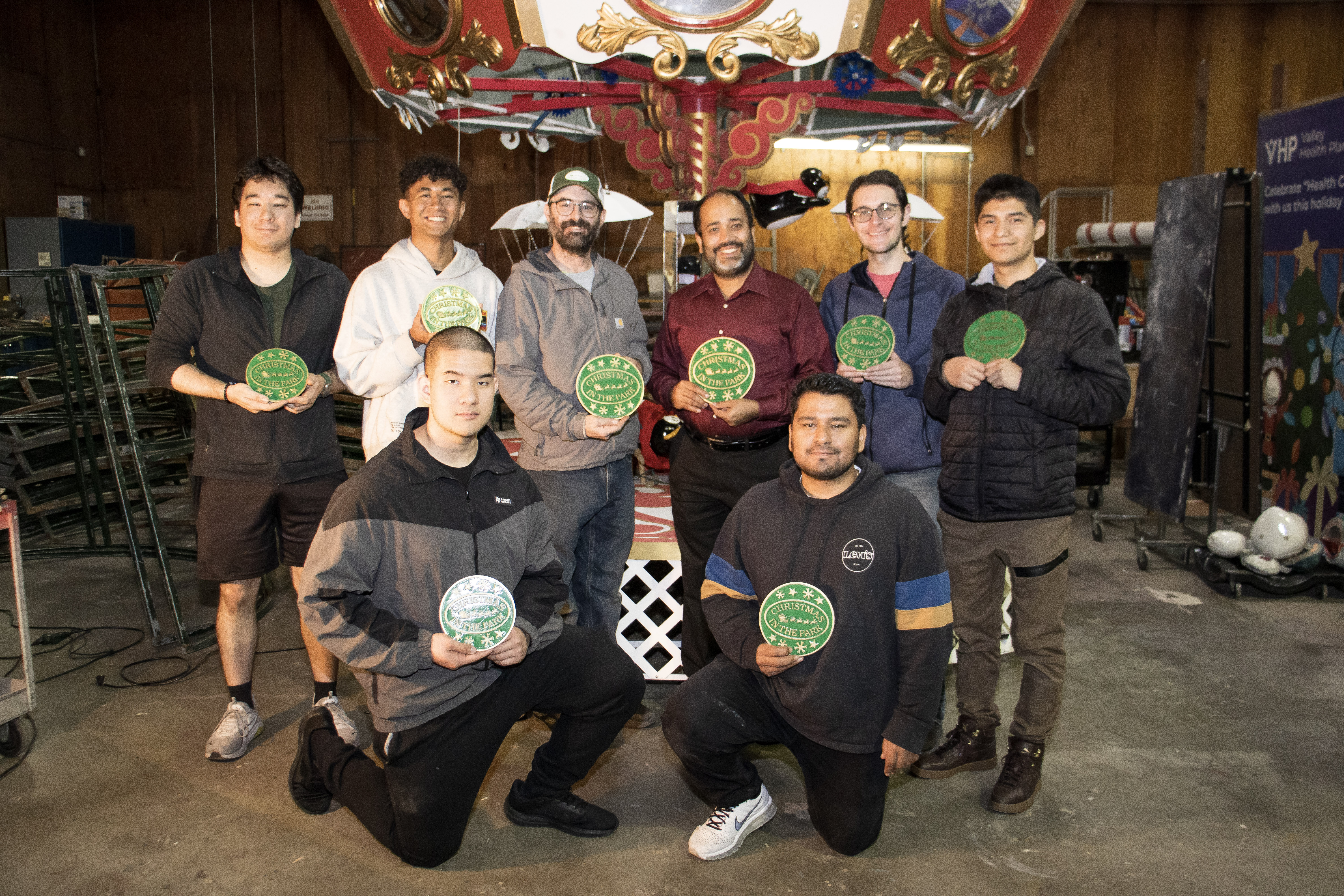 Group photo of Christmas in the Park team