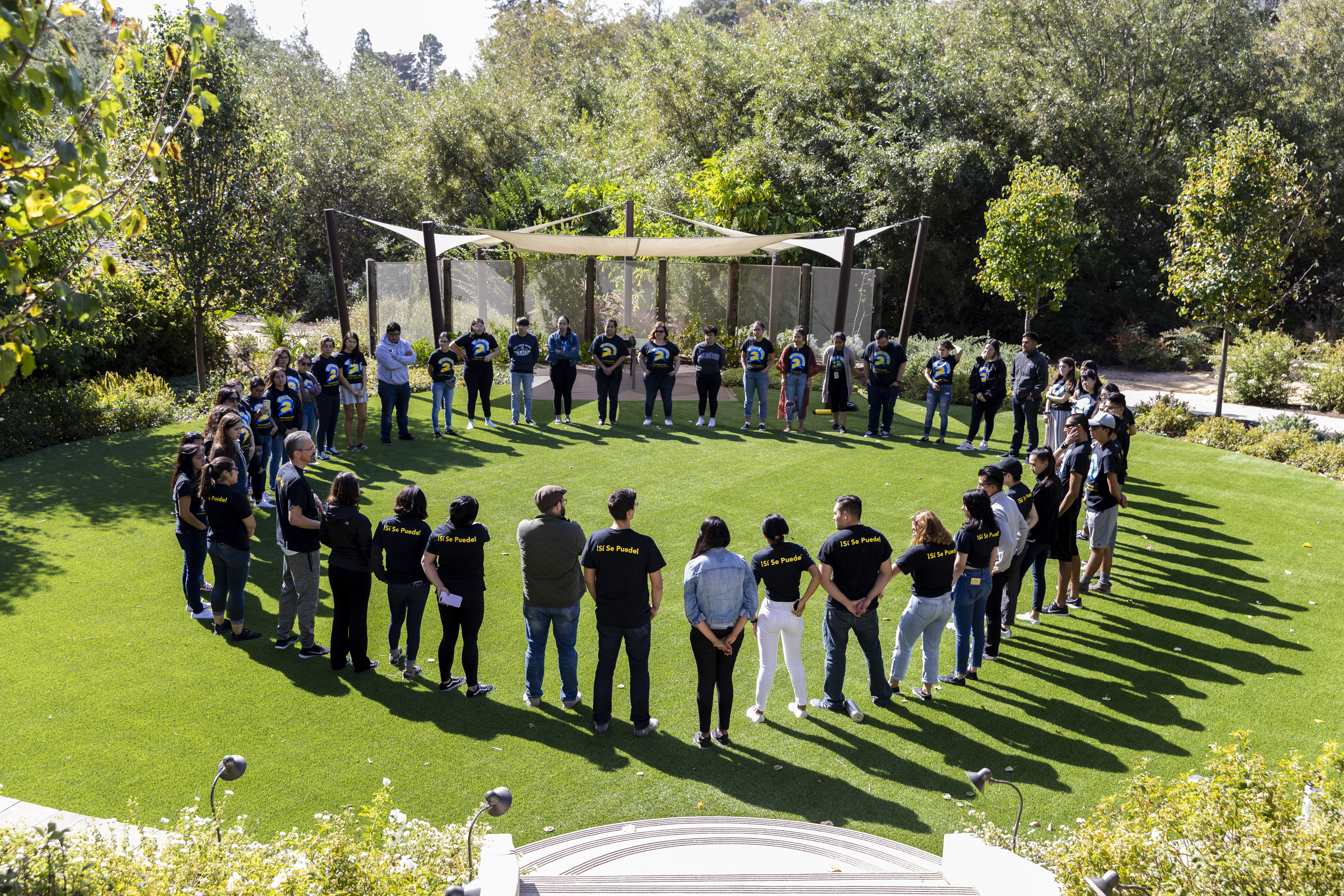 Group gathered in a large circle